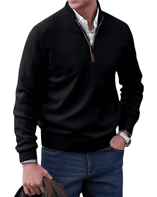 Camisola casual com fecho