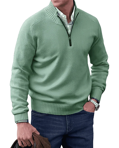 Camisola casual com fecho