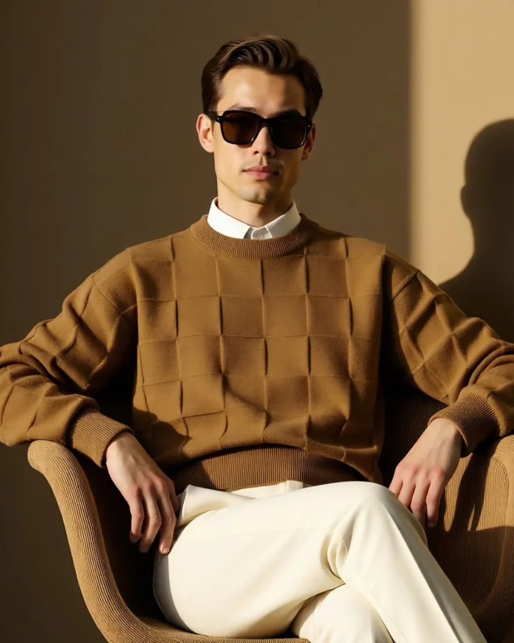 Camisola de malha premium