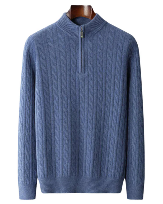 Camisola Deneb Cashmere Woven Half-Zip