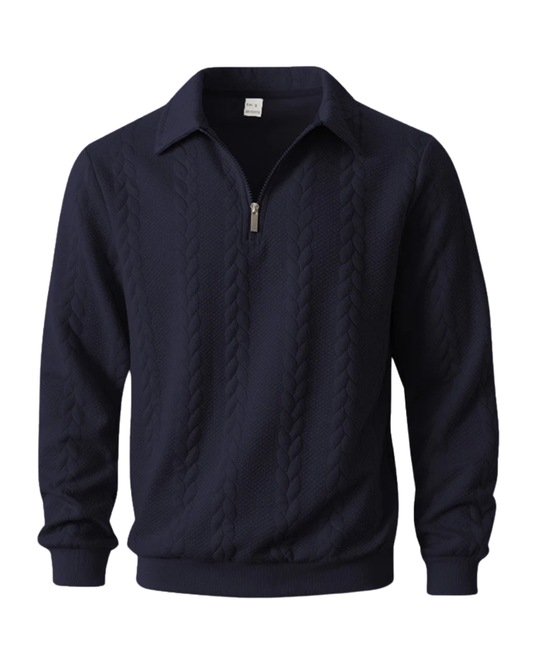 Camisola elegante com padrão e fecho