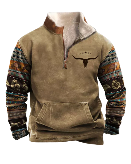 Camisola com fecho de correr vintage