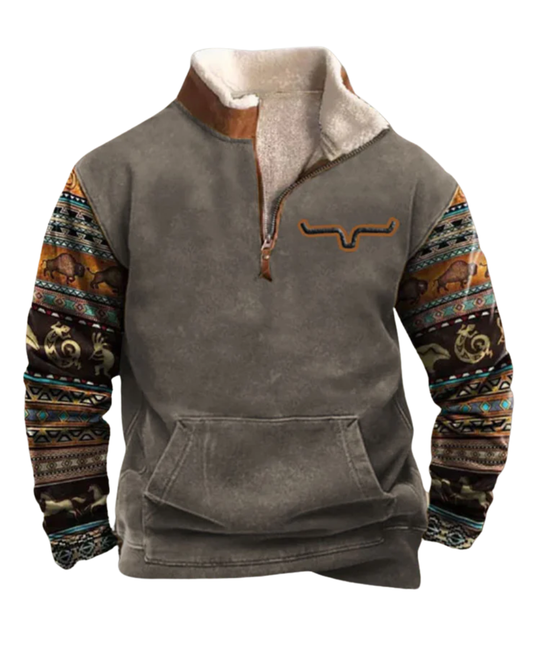 Camisola com fecho de correr vintage