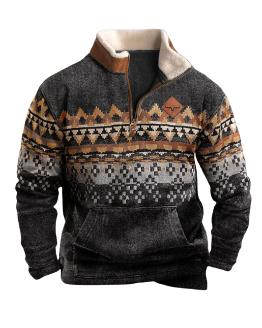 Camisola com fecho de correr vintage