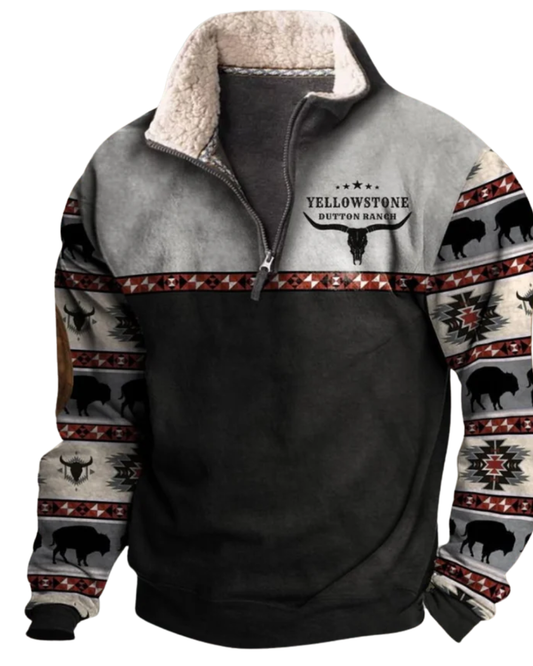 Camisola com fecho de correr vintage