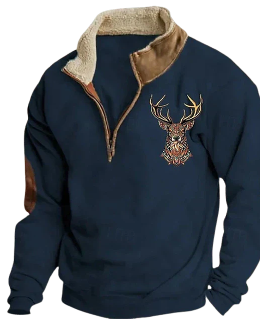 Camisola com fecho de correr vintage